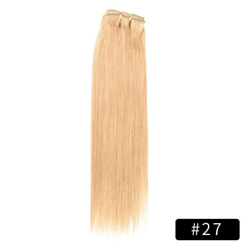 Link Remy Straight Clip In Human Hair Extensions Full Head Set 10Pcs 16 inch 160G 200G 240G