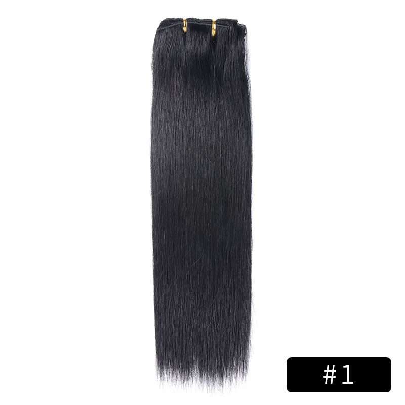 Link Remy Straight Clip In Human Hair Extensions Full Head Set 10Pcs 22 inch 160G 200G 240G