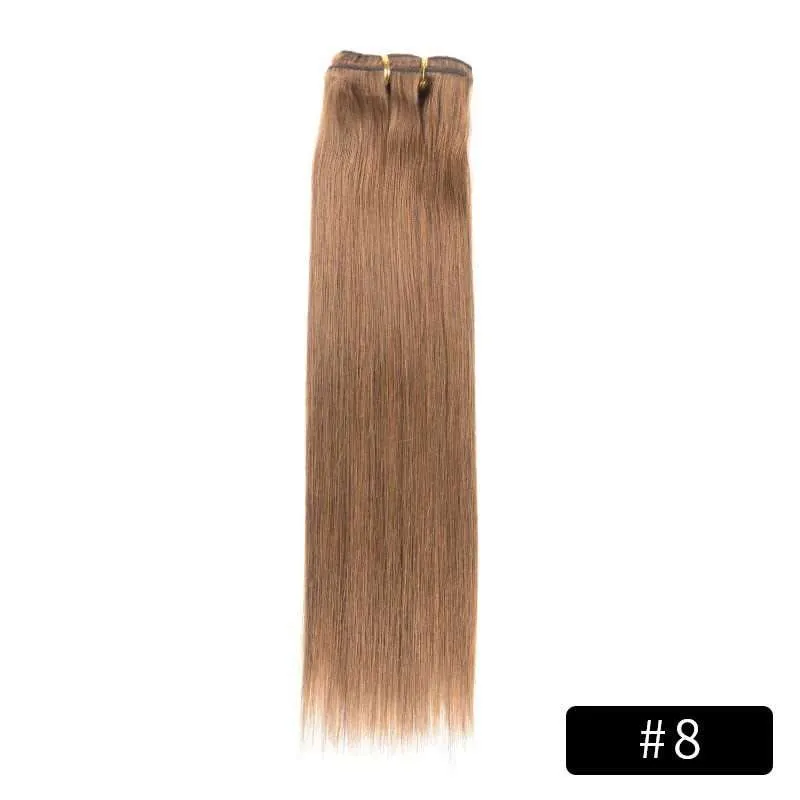 Link Remy Straight Clip In Human Hair Extensions Full Head Set 10Pcs 16 inch 160G 200G 240G