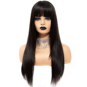 Virgin Human Hair Lace Wig – Black