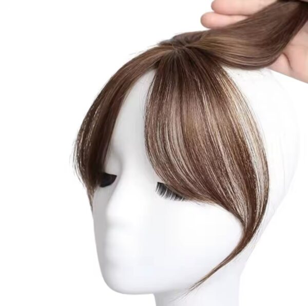 Clip In Fringe Human Hair Curtain Bangs Middle Part