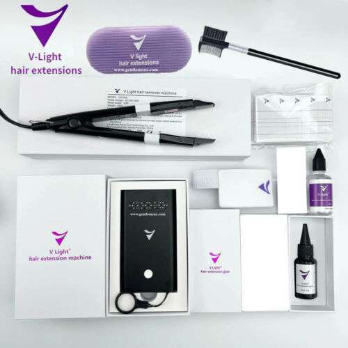 Innovative glue machine for flawless V Light hair extensions