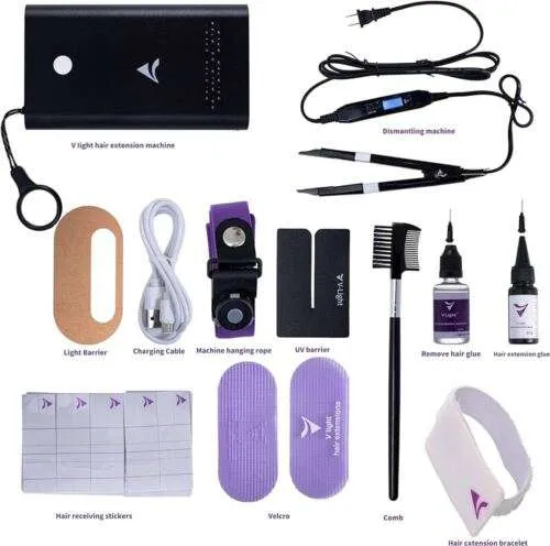 Reusable V Light system tools for hair stylists