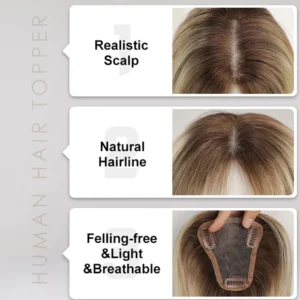 Toppers Hair Lace Base Topper Hairpieces Straight 2