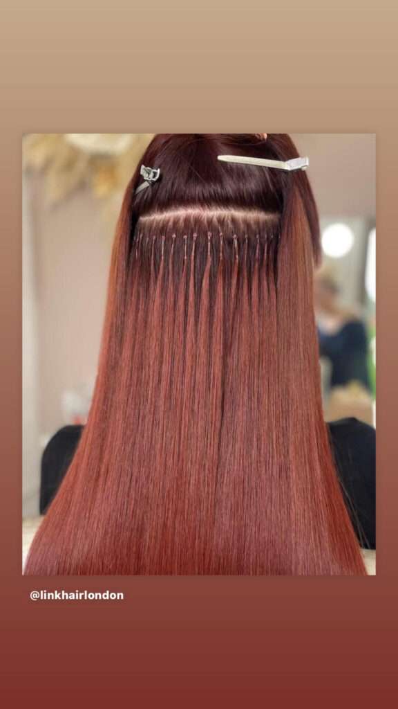 Professional individual strand hair extensions Bedford - Natural before and after results by Link Hair Extensions specialists in Bedfordshire