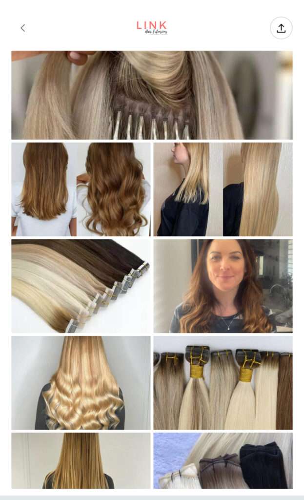 variety of types of hair extensions UK
