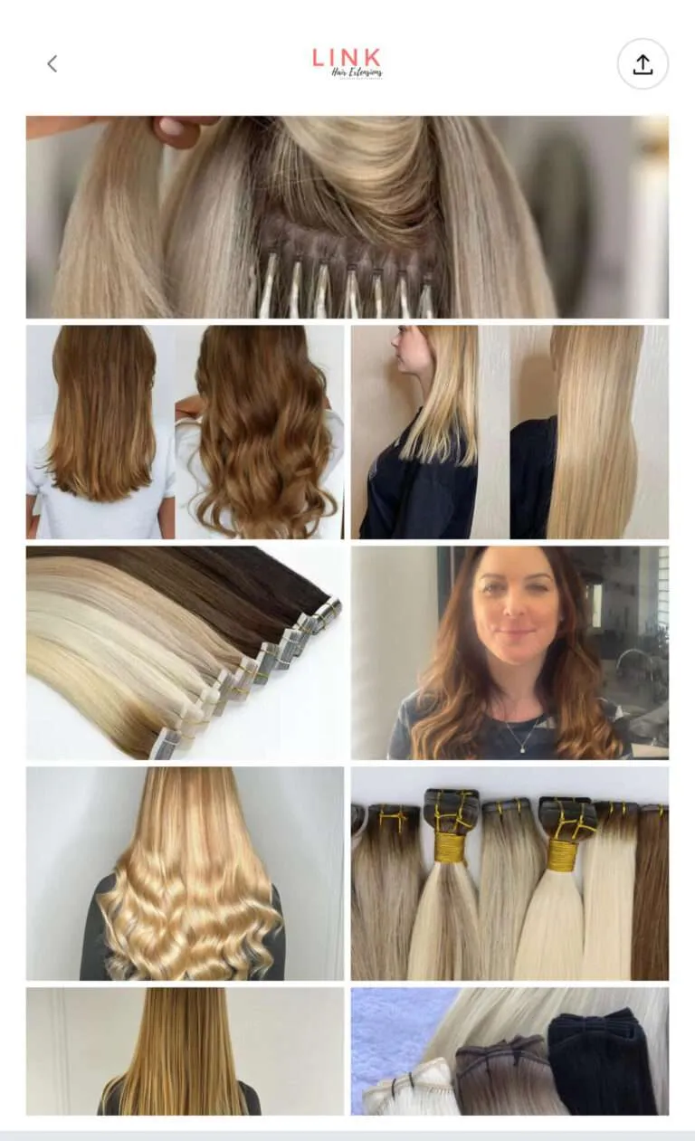 variety of types of hair extensions UK