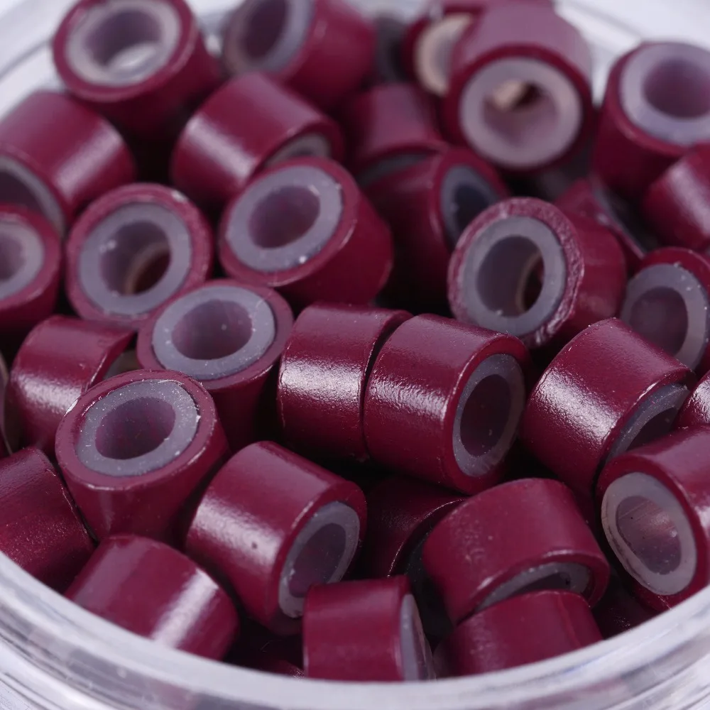 Burgundy Micro Ring Beads 