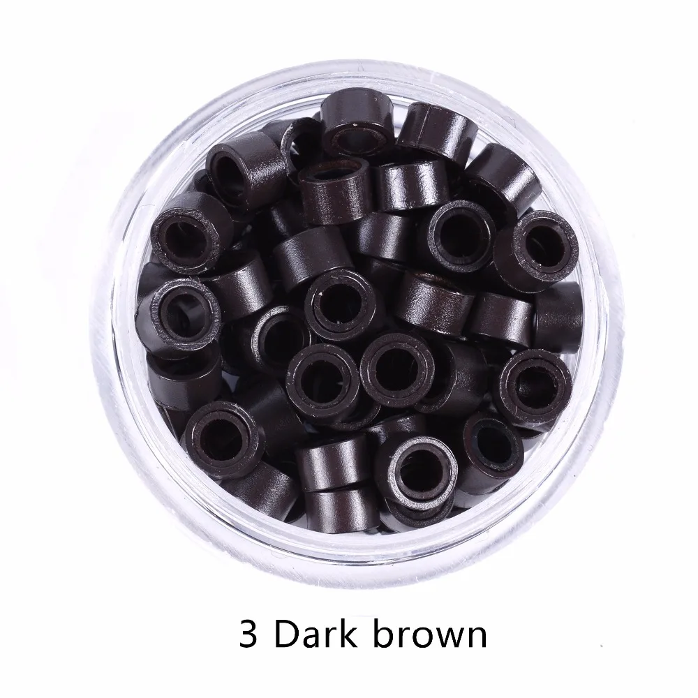 Dark Brown Micro Ring Beads 