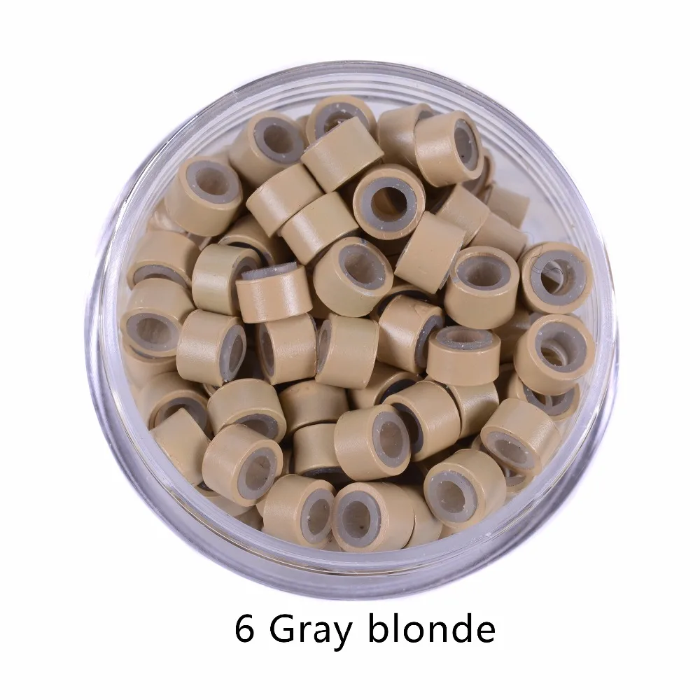 Grey Blonde Micro Ring Bead