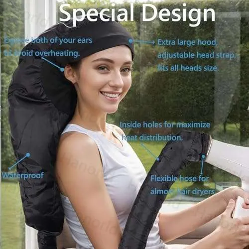 Hair Dryer Bonnet Attachment Portable Hood Dryer for Styling