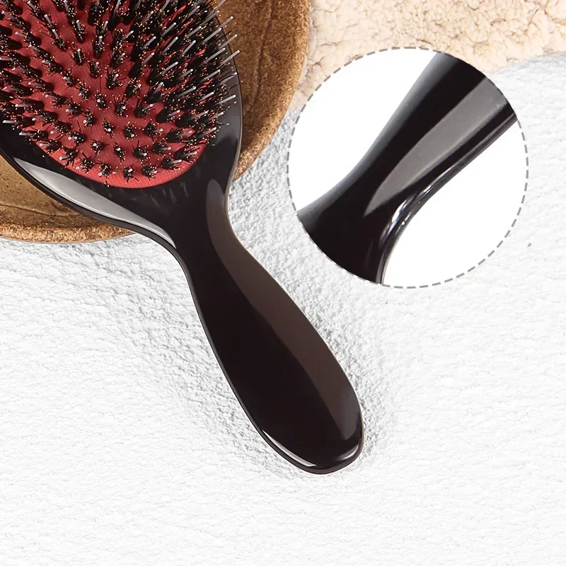 Volumizing Boar Bristle Brush Anti-Static Scalp Massage Brush - Image 4