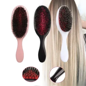 Volumizing Boar Bristle Brush Anti-Static Scalp Massage Brush