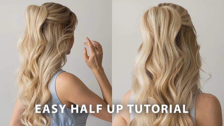 blonde half up hair do with extensions easy
