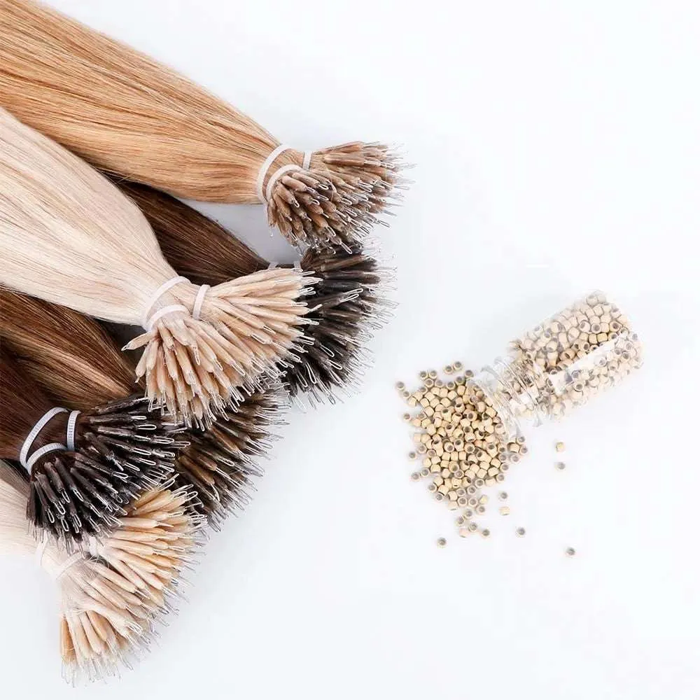 nano hair extension and beads all shades